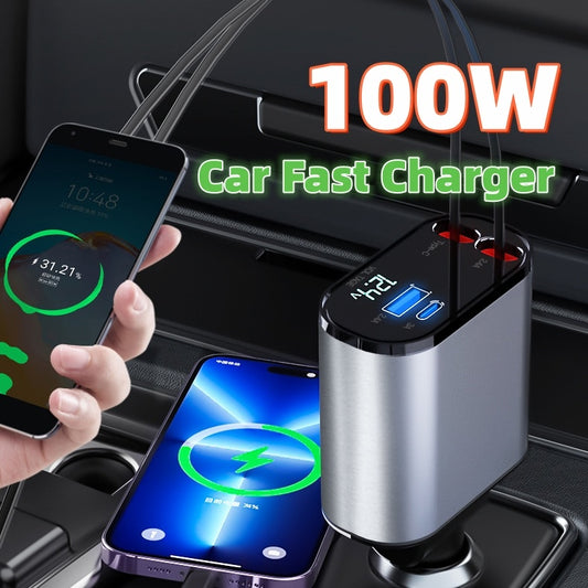 Cargador magnético para coche de 100 W